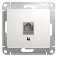 Механизм розетки комп. 1-м СП Glossa RJ45 бел. SchE GSL000181K ,275166