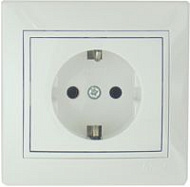 193135 Розетка Lezard Mira 1-м СП с/з керам. белый 701-0202-122