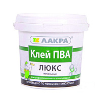 Клей ПВА Люкс мебельный Лакра, 0,9кг