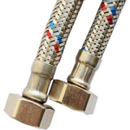 Подводка для воды гайка/гайка нержавеющая сталь 1,0м