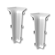 001 Угол внутренний Лексида 80мм Белый (2шт/блистер)