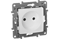 1066906 Механизм розетки 1-м СП Etika 16А IP20 250В 2P без заземл. немецк. стандарт винт. клеммы бел