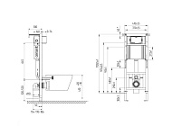 Инсталляция Cersanit CREA VORTEX DPL EO slim инсталляция AQUA 40 SMART M, кнопка TWINS пластик хром