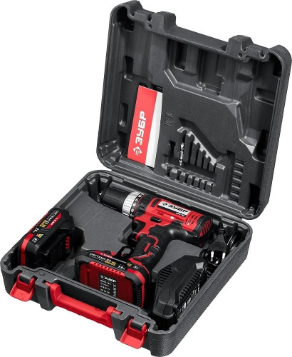 ДШЛ-185-22 дрель-шуруповерт ЗУБР (18В, 2 АКБ, 2Ач, в кейсе)