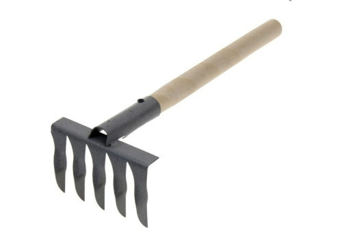 Грабли витые 5-и зубые с черенком
