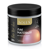 Лак акриловый SOLEX , для мебели и декора, матовый, 0,5кг