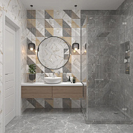 Плитка настенная Capella GT белая геометрия 500*250 мм /уп 11 шт /1,375 м2/