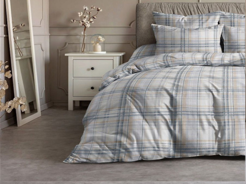 Постельное белье Ночь нежна Гарди серый поплин евро