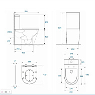 Унитаз-компакт Vinchi Lukka Pro  безободковый с быстросъемным сиденьем микролиф