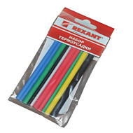 Набор трубок термоусадочных тонкостен. №2 (АВТО импорт) разноцвет. Rexant 29-0102, 259979