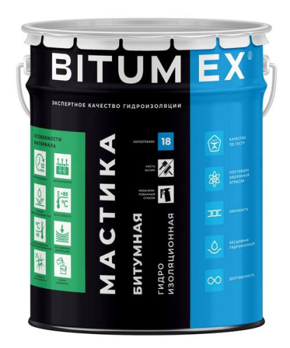 Мастика битумная гидроизоляционная 18 кг