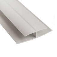 Профиль ПВХ для панелей МДФ соединительный белый 3мм, длина 2,5м