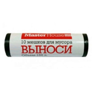 Мешки для мусора "MasterHouse" Выноси,160л, 25мкм, 10шт, рулон