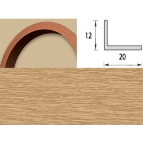 Угол арочный 20*12 Дуб светлый(25шт)