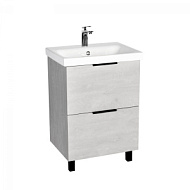 VBER60MDC-T2Y Тумба VIANT "Берлин" MODUO 60 2 ящика, цемент, с раковиной MODUO 60