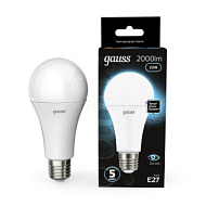 1252101 Лампа светодиодная Black 22Вт A70 грушевидная 4100К нейтр. бел. E27 2000лм GAUSS 102502222