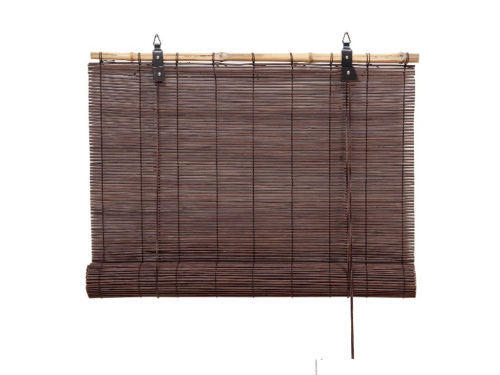 Бамбуковая рулонная штора Bamboo шоколад 80*160см