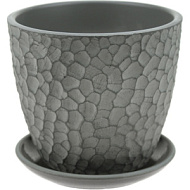 Горшок бетон МАНГО бутон серый №4 4,0л /4