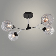 Люстра XA1483B/4 BK+CR черный/хром 4х60W E27 d600 h260, HN23