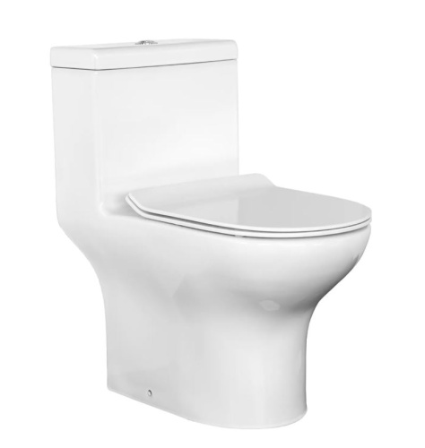 Унитаз Comforty моноблок безободковый,универсальный вып,тонкое сиденье дюропласт,микролифт, 2 реж