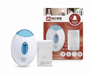 Звонок беспроводной полиф. ЗБ-3 32 мелодии 120м с подсветкой цифр. кодир. с кнопкой бел./голу