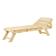 Шезлонг - лежак с регулируемым подголовником, 180×55×44,5см, из липы, "Добропаровъ"