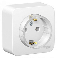 1210461 Розетка 1-м ОП BLANCA (КОМПАКТ) 16А 250В без шторок с заземл. изол. пласт. бел. SchE BLNRA11