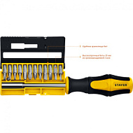 25813 Набор STAYER Hercules-B13: Отвертка-битодержатель с насадками, 13 шт