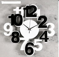 1592440 Часы настенные, серия: Интерьер, "Цифры", плавный ход, 40 х 40 см