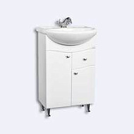 Тумба-умывальник Айсберг Уют 55 Волна, с раковиной Уют55/Исеть 55,  верхний ящик В1,504*820*301 мм