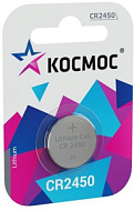 Элемент питания литиевый CR2450 1хBL (блист.1шт) КОСМОС KOCR24501BL