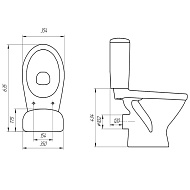 Унитаз-компакт Cersanit Trento TR11, белый, 2 режима, термопласт с микролифтом S-KO-TR011-3/6-PL-w