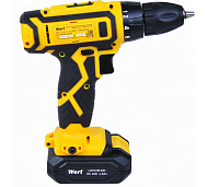 Дрель аккумуляторная WERT CD 16-2TLi  (16В,2х1.5Ач,Li-ion,БЗП-10мм,0-350\1350об\м,28Нм)