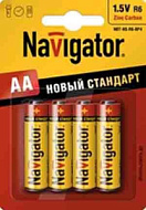 Элемент питания Navigator 94758 NBT-NS-R6-BP4 АА /уп.4шт/