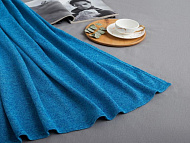 Плед LoveLife "Меланж" цв.синий  125*150 см,100% п/э