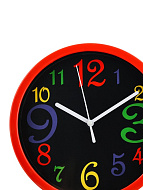 Часы настенные, серия: Детские "Цветные цифры", дискретный ход, d-20 см
