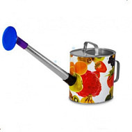 Лейка металлическая оцинкованная, с декором 8 л