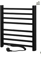 Полотенцесушитель электрический BRIMIX 08061B Черный матовый лесенка на 8 перекладин