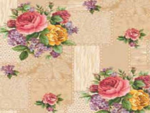 Клеенка DEKORAMA пионы и сирень на беж 1.4*20м