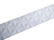 Декоративная планка ГЕОМЕТРИЯ 3D 85мм БЕЛЫЙ - 25м