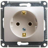 Механизм розетки 1-м СП GLOSSA 16А IP20 с заземл. перламутр SchE GSL000643