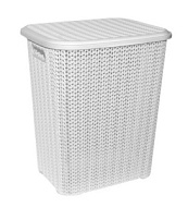 532106	Корзинка "Вязь" 7,5л 350х 245х105мм с крышкой (белый)