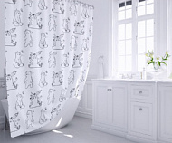 FX-1505 Штора в ванную комнату Fixsen TEDDY Wash, без колец, 1,8*2,0 м