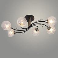 Люстра XA1396/6 BK+AB черный/бронза 6х60W E27 d730 h245, HN24