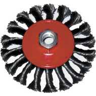 39115 Корщетка-колесо с наклоном, гайка М14, стальная витая проволока 115 мм