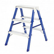 Стремянка двусторонняя СИБРТЕХ 3 ступени, стальная