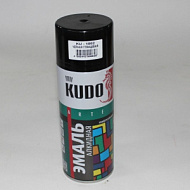 Эмаль алкидная KUDO, аэрозоль, 520мл, черная глянцевая KU-1002