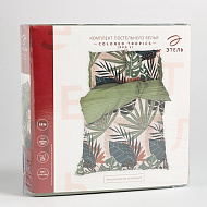 Постельное белье "Этель" Евро Colored tropics (вид2) 200*217 см, 240*220 см, 70*70 см - 2 шт