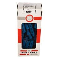 Дюбель четырехраспорный универсальный Tech-Krep Чапай 10х60 шипы усы полипропилен 50шт/короб