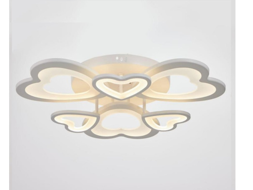 Люстра с ПДУ 661337/6 LED 140Вт диммер 3 режима 3000-6000К белый 56x56x13 см